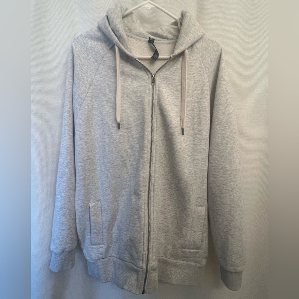 Vuori Restore Light Gray Zip-Up Hoodie